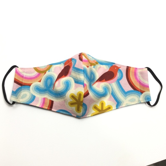 Pink Rainbow Swirl Bird Face Mask, Filti Filter - Picture 3 of 16